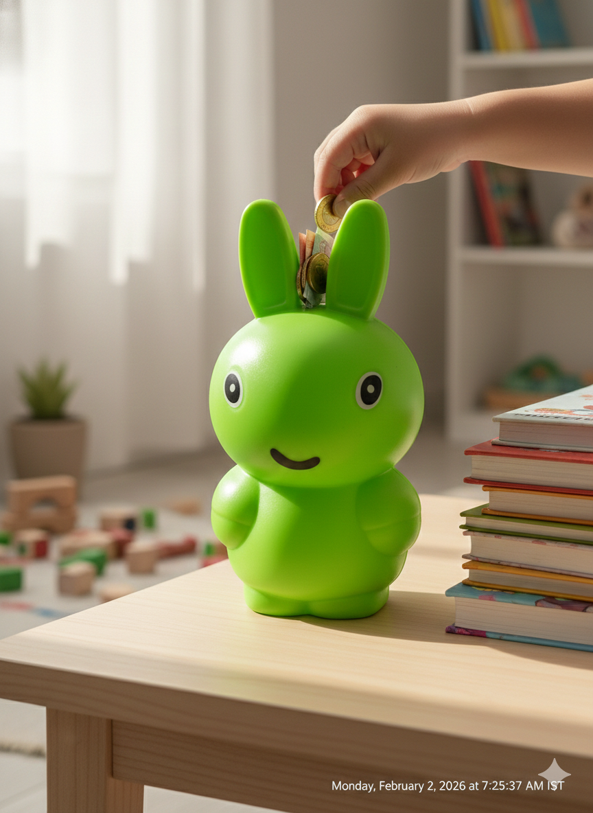 Cute Bunny Coin Bank for Kids 1 peace