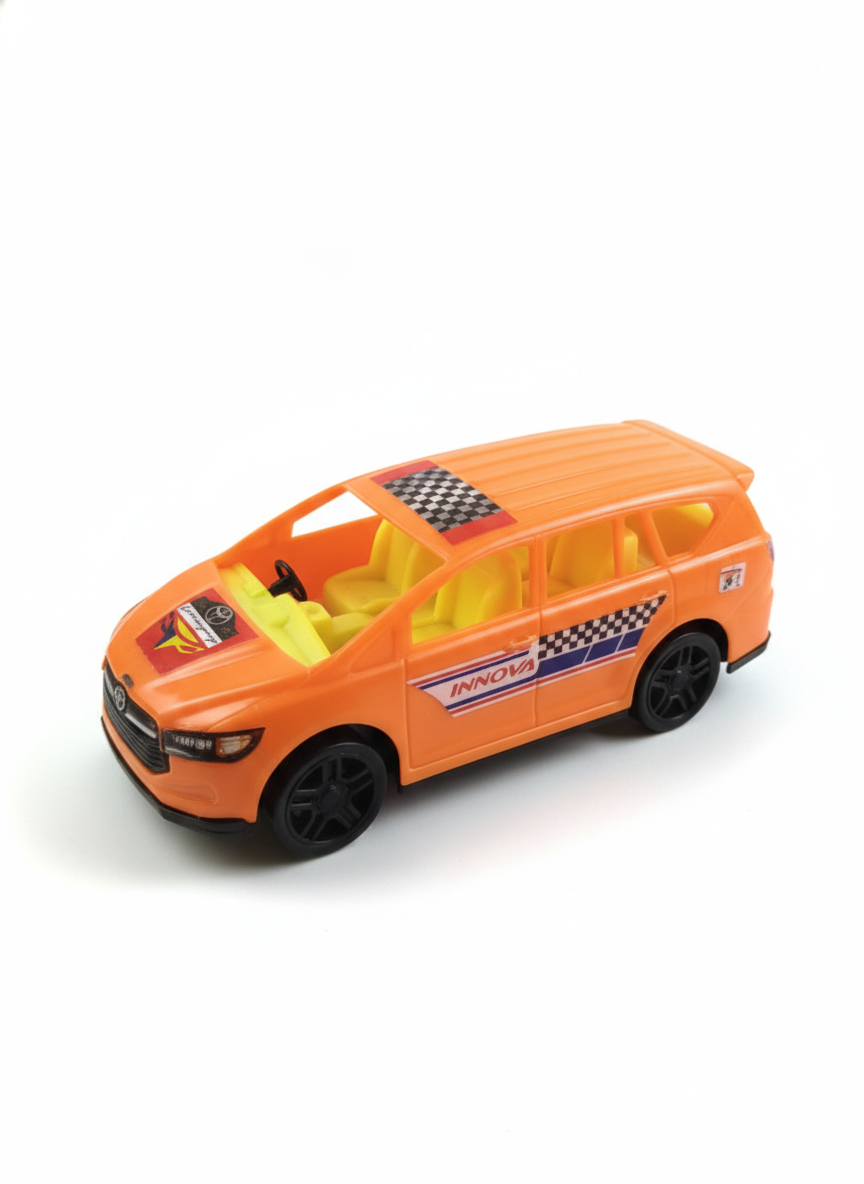 Orange Toy Car for Kids | SUV Style Plastic Car Toy with Rolling Wheels