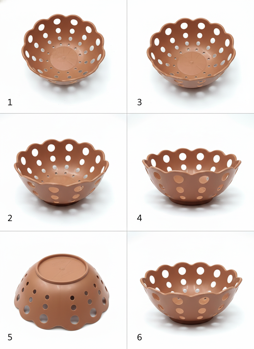 Plastic Sink Drain Basket with Scalloped Edge Design