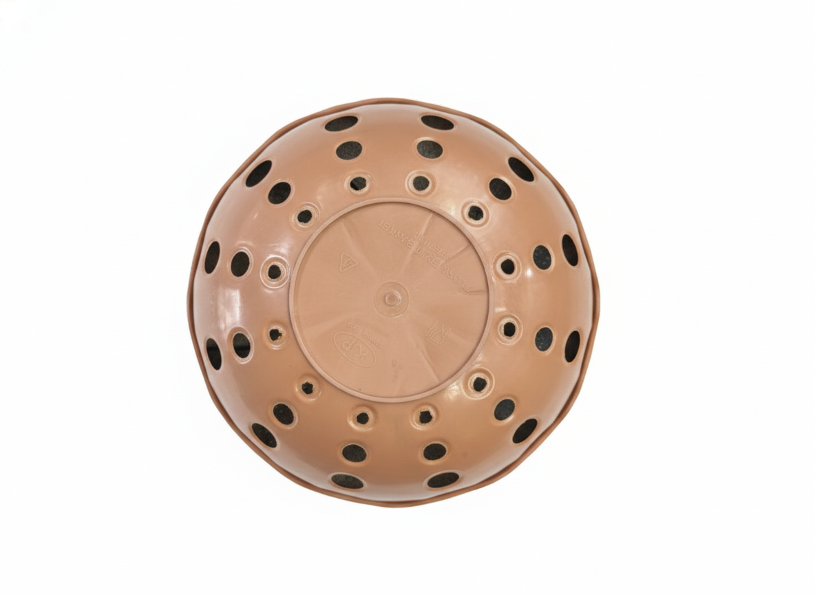 Plastic Sink Drain Basket with Scalloped Edge Design