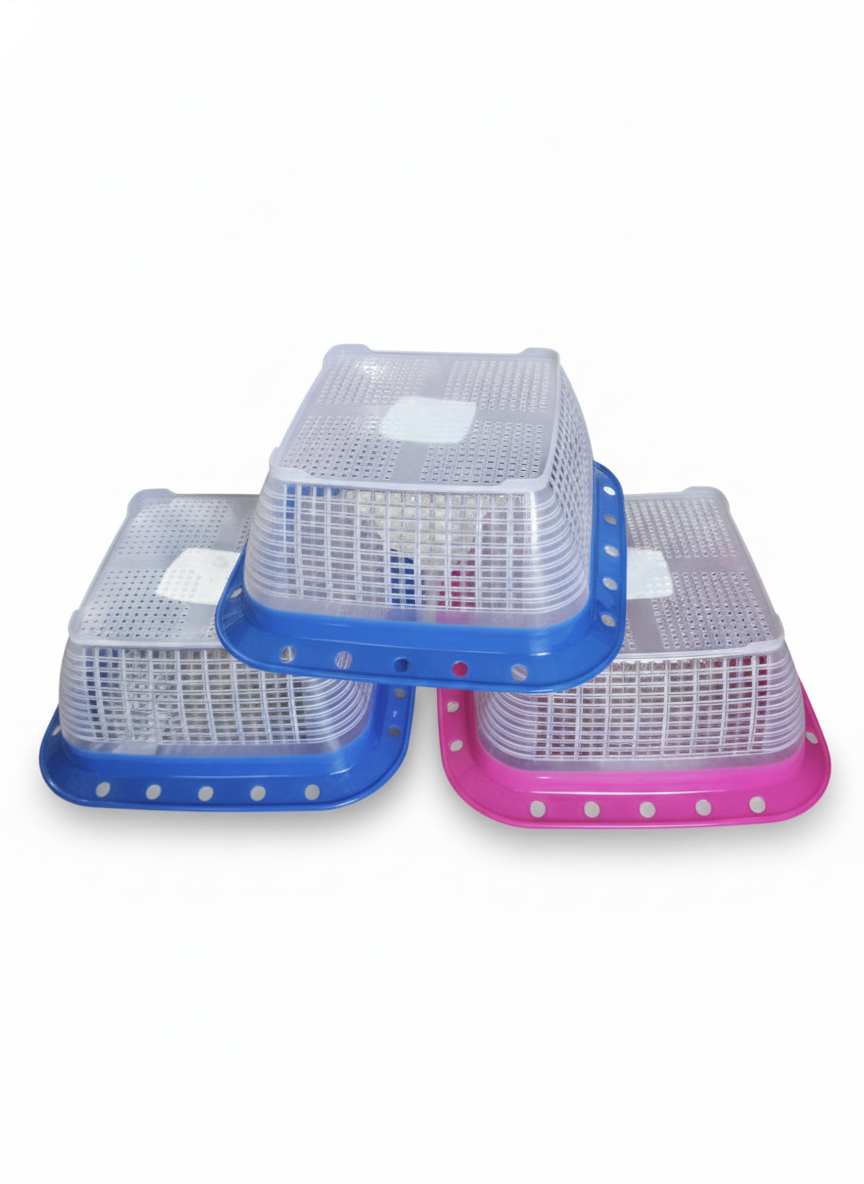 Multipurpose Plastic Storage Basket Square