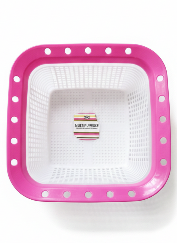 Multipurpose Plastic Storage Basket Square