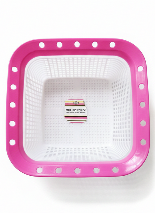 Multipurpose Plastic Storage Basket Square