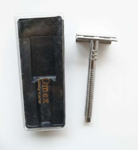 Omex Safety Razor Set for Men | Stainless Steel Double Edge Razor with Protective Case