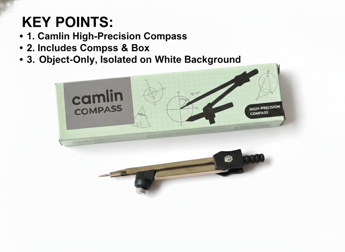 Geometry Compass with Box | Metal Drawing Compass for School, Maths & Engineering
