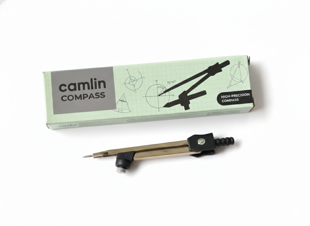 Geometry Compass with Box | Metal Drawing Compass for School, Maths & Engineering