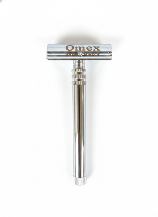 Omex Safety Razor Set for Men | Stainless Steel Double Edge Razor with Protective Case