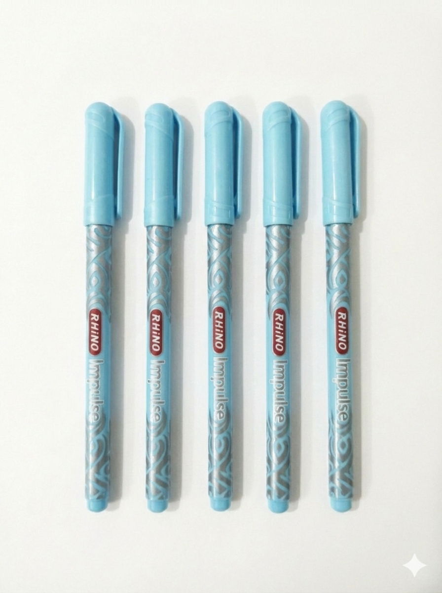 Rhino Impulse Ball Pens  Smooth Writing Ballpoint Pens Pack of 5