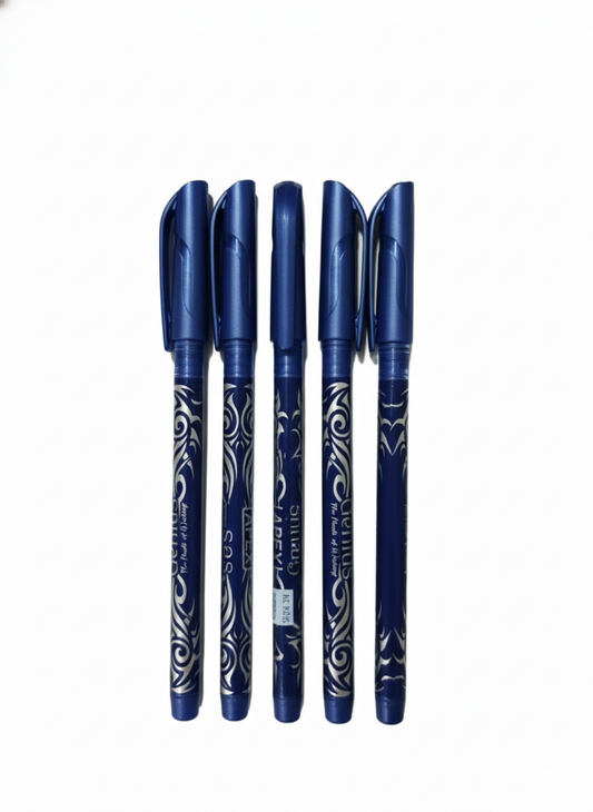 APEX Genius Ball Pen Smooth Writing Blue Ink Pens  Pack of 5