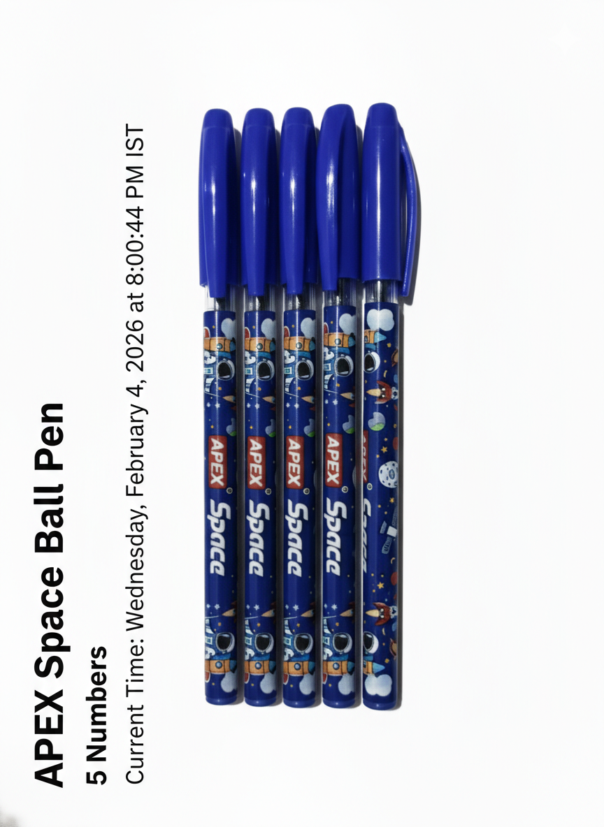 APEX Space Ball Pen Cartoon Space Theme Pens Pack of 5