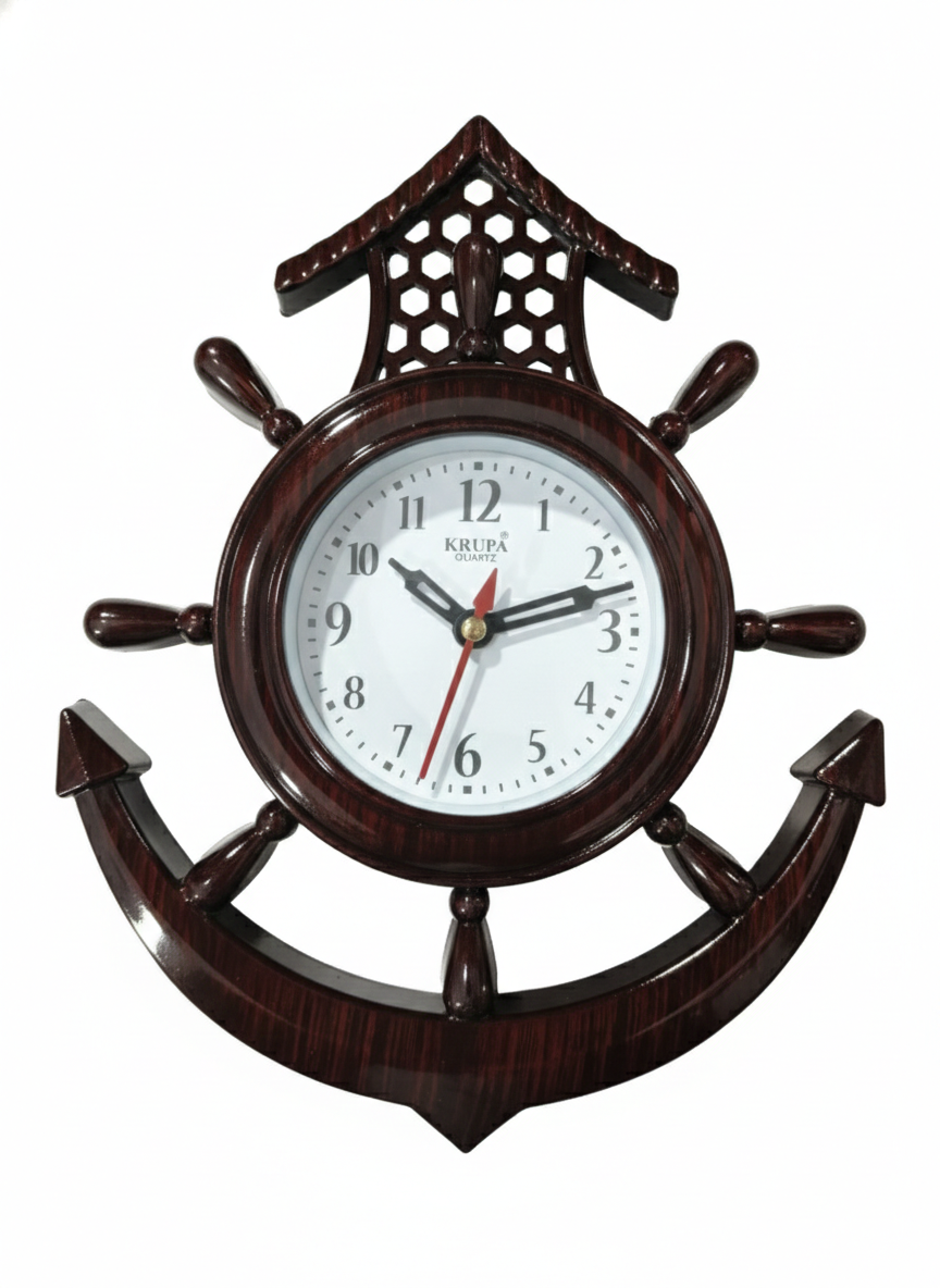 Anchor Design Wooden Wall Clock for Living Room