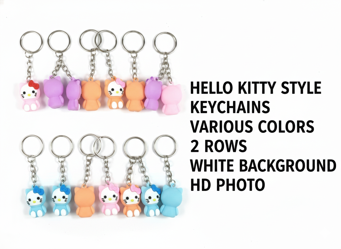 Cute Glass Bottle Keychain with Bear