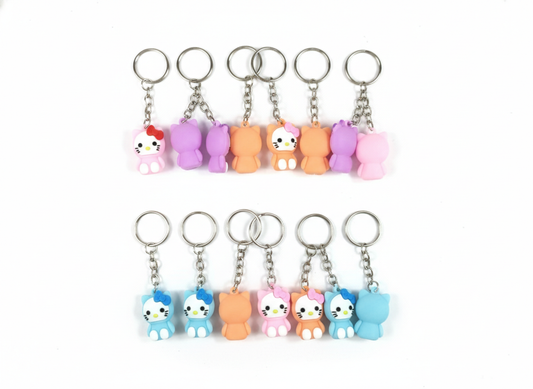 Cute Glass Bottle Keychain with Bear