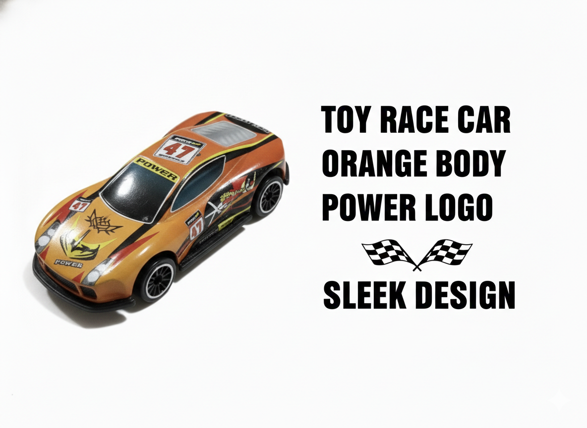Toy Race Car for Kids | Orange Sports Car Toy with Pull Back Action