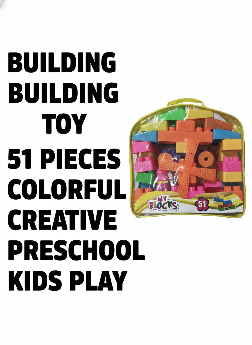 Building Blocks Toy Set 51 Pieces for Kids