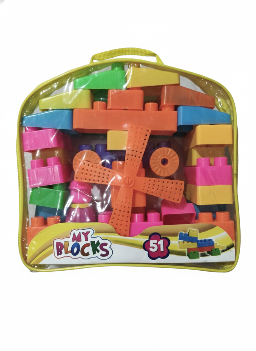 Building Blocks Toy Set 51 Pieces for Kids