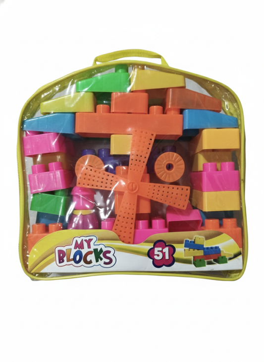 Building Blocks Toy Set 51 Pieces for Kids