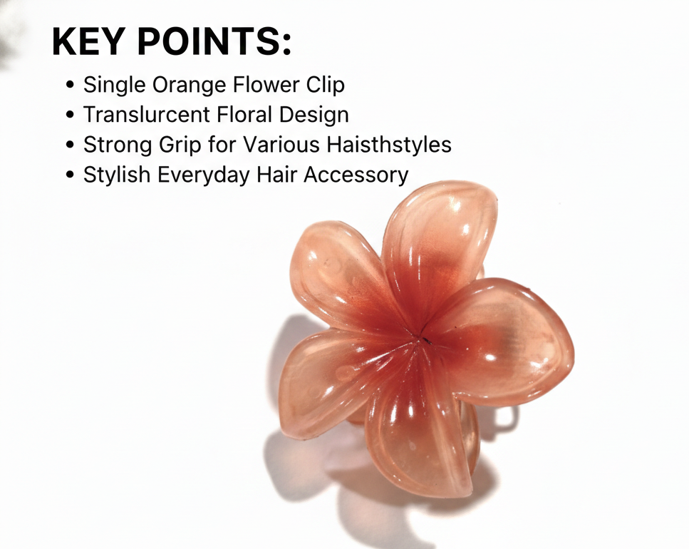 Colorful Flower Hair Claw Clips for Women & Girls 12 PEICE