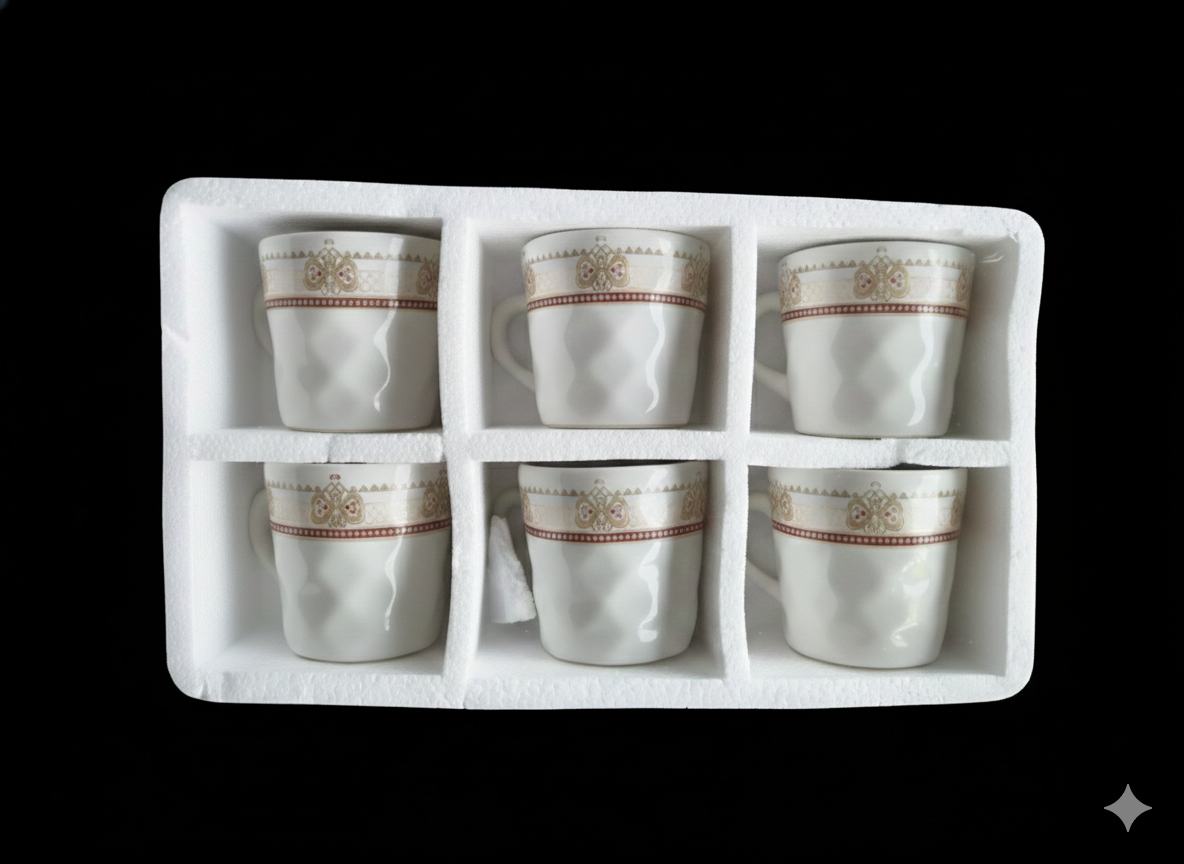Royal Fine China Mugs Set | Stylish Kitchen & Gift Set