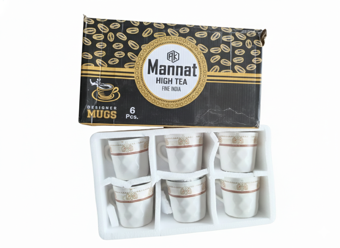Royal Fine China Mugs Set | Stylish Kitchen & Gift Set
