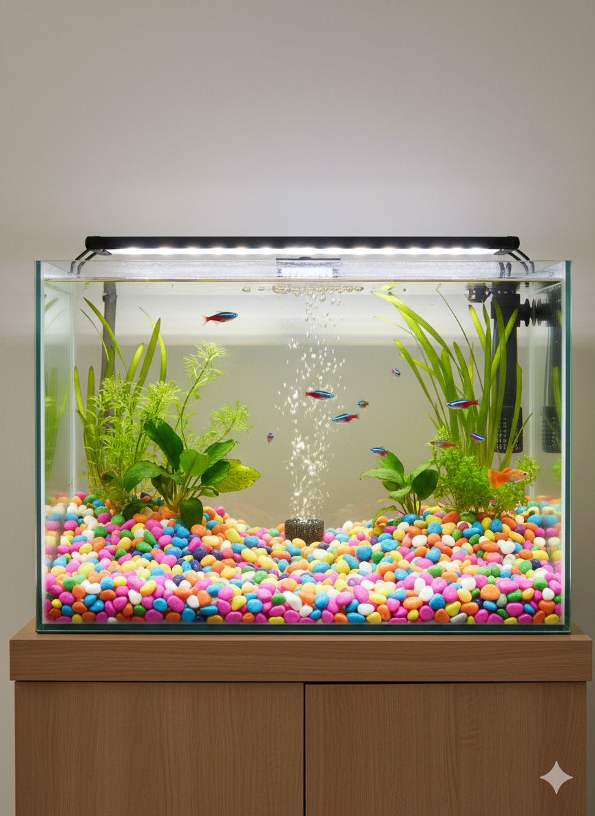 Multicolor Polished Aquarium Pebbles Stones for Fish Tank