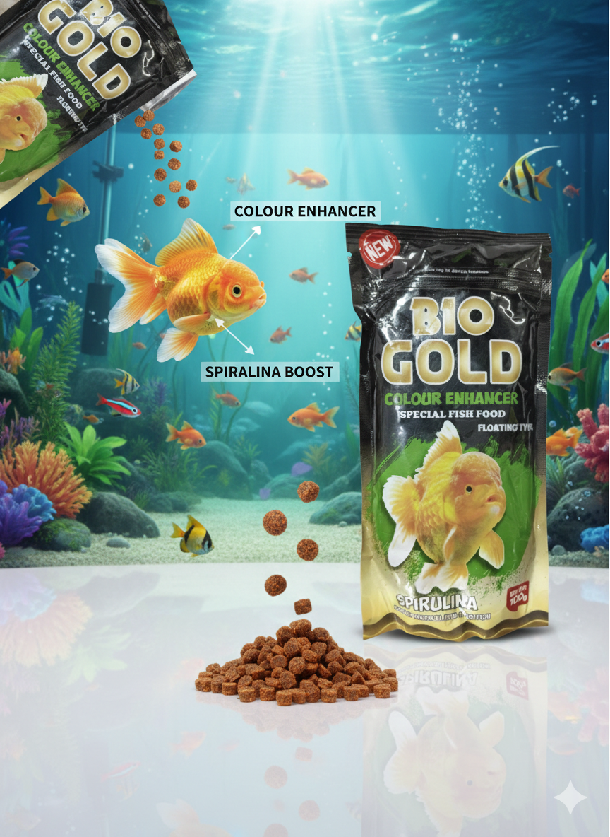 Red Rose Fish Food 100g | Floating Fish Feed for Fast Growth