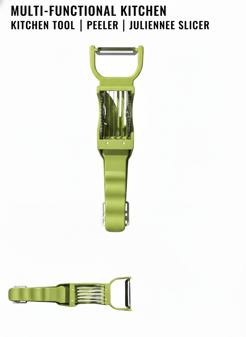 Multi-Functional Kitchen Peeler & Julienne Slicer | 2-in-1 Vegetable Cutter Tool