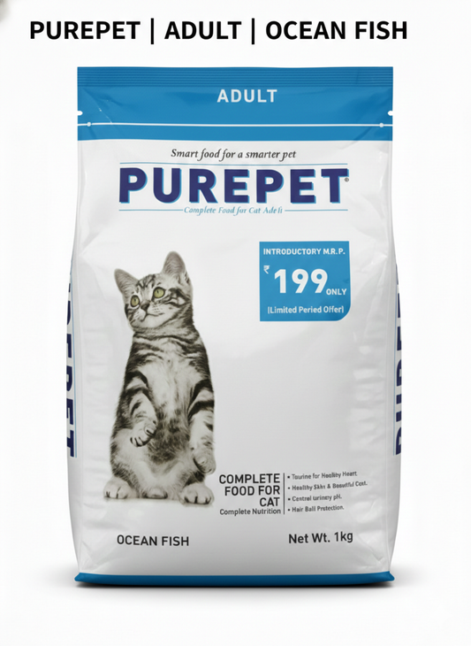 Purepet Adult Cat Food Ocean Fish 1 kg