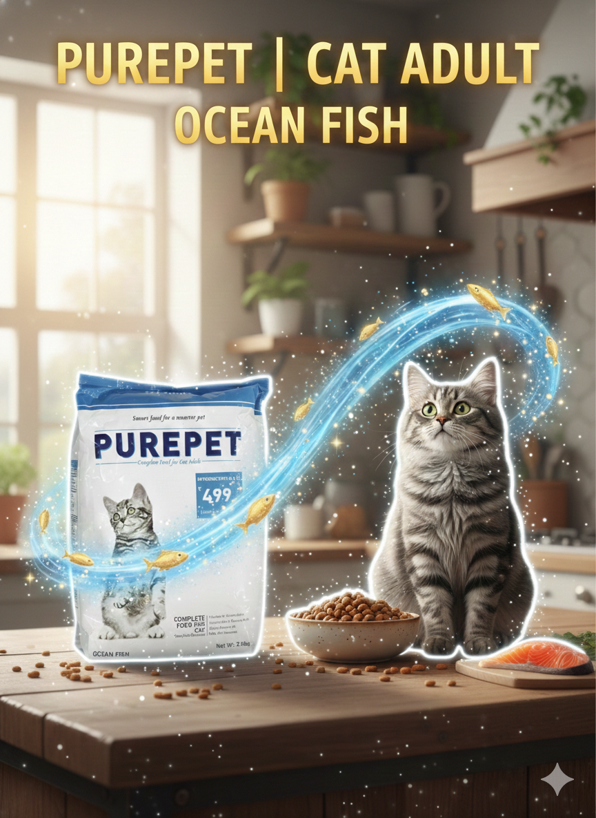 Purepet Adult Cat Food Ocean Fish 1 kg