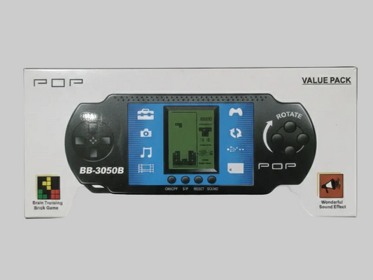 Classic Tetris Style Game Device, Portable Mini Gaming Console with Multiple Games