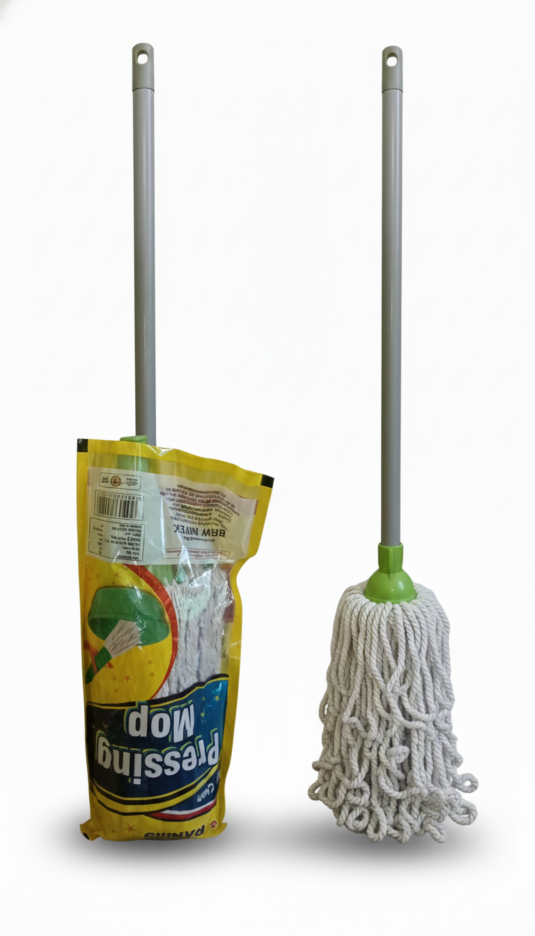 Premium Cotton Mop with Long Handle (Pack of 1) | Highly Absorbent Floor Cleaning Mop | Durable Mop Stick with Comfortable Grip