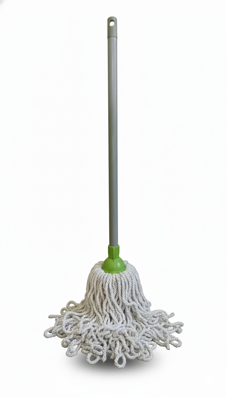 Premium Cotton Mop with Long Handle (Pack of 1) | Highly Absorbent Floor Cleaning Mop | Durable Mop Stick with Comfortable Grip