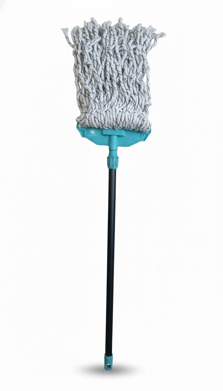 Premium Cotton & Microfiber Mop with Extendable Metal Handle | Heavy Duty Floor Cleaning Mop