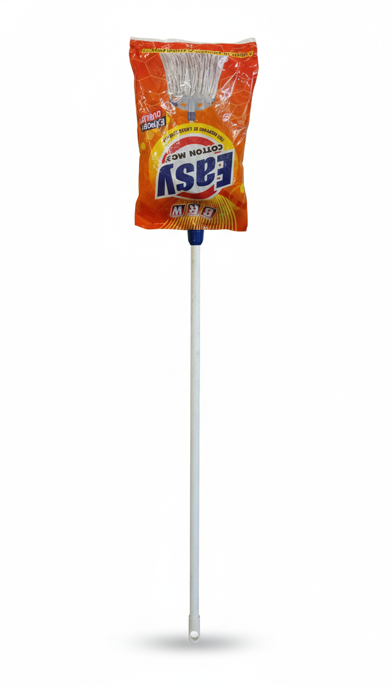 Absorbent Cotton Mop with Long Handle | Heavy Duty Floor Cleaning Mop