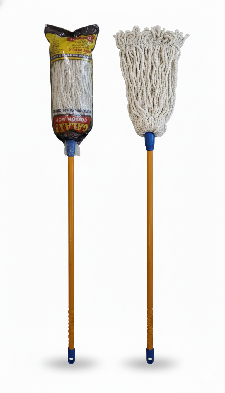 Cotton Floor Mop with Long Metal Handle | Highly Absorbent Cleaning Mop