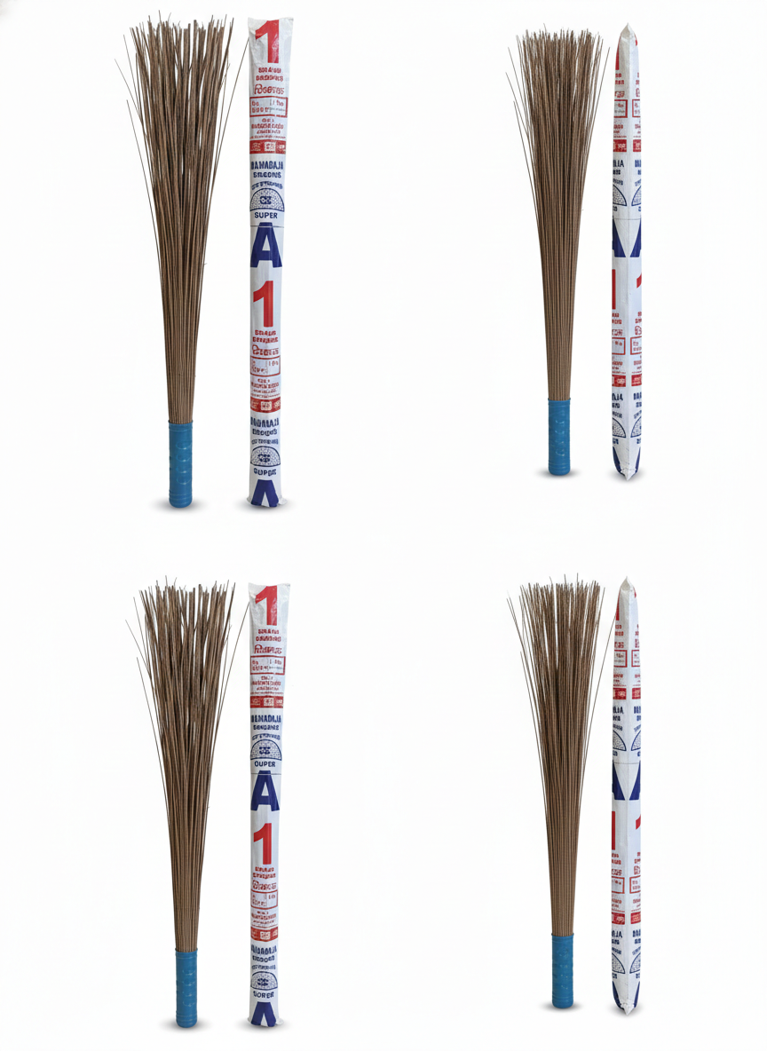 A1 Natural Grass Hand Broom (Jhadu) | Palm Fiber Hand Jhadu for Home Cleaning