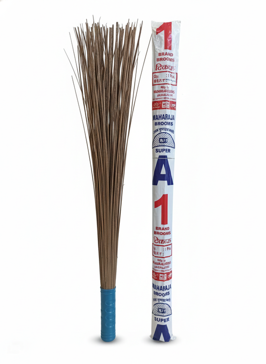A1 Natural Grass Hand Broom (Jhadu) | Palm Fiber Hand Jhadu for Home Cleaning