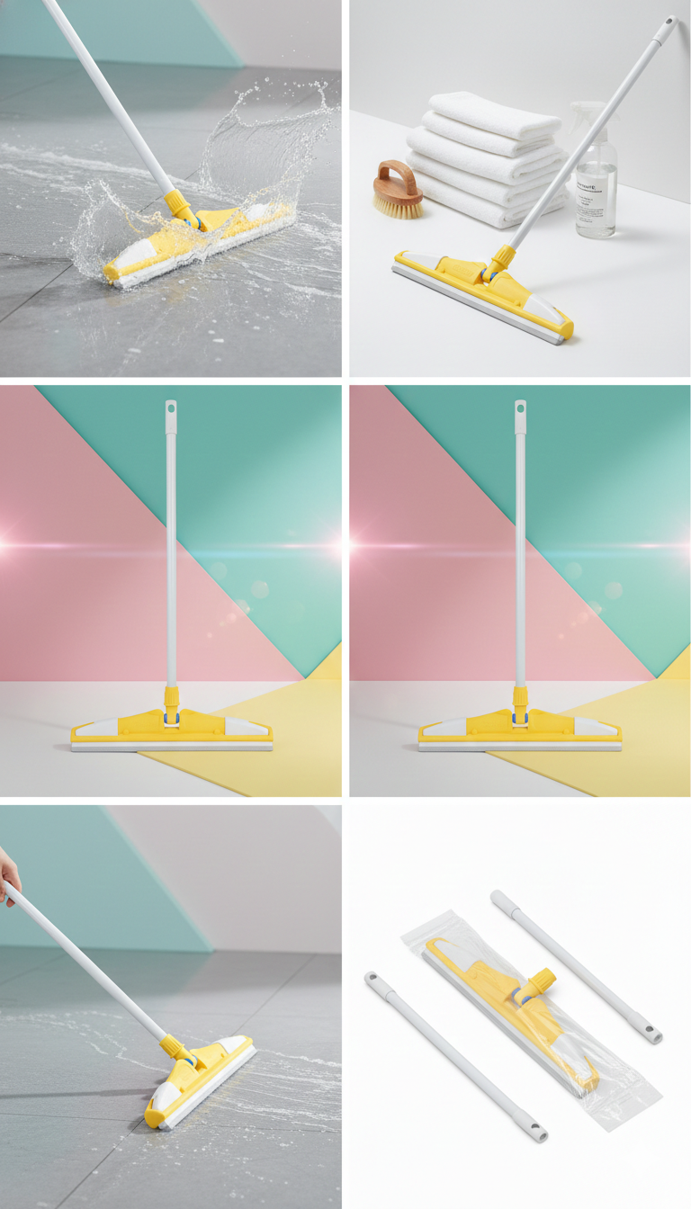 Bathroom & Kitchen Floor Wiper | Durable Plastic Head with Strong Grip (24 INCHIS )