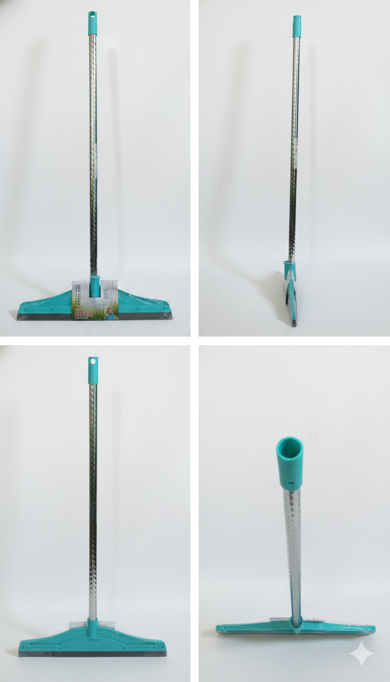 Wide Rubber Blade Floor Cleaner | Bathroom, Kitchen & Tile Cleaning Wiper 16 INCH