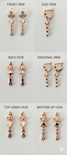 Rose Gold Teardrop Dangle Earrings for Women