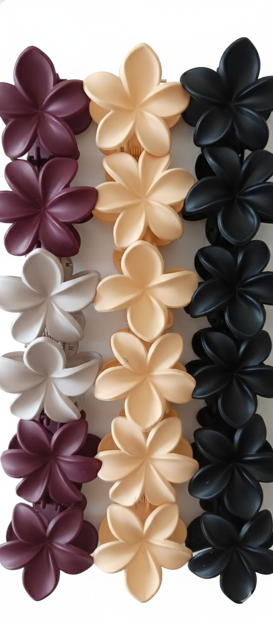 Cute Multicolor Floral Hair Clips Set (Pack of 12)