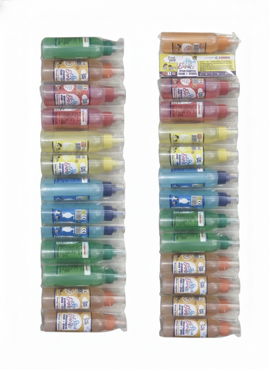 Kores Kool Tool Ezy Stick Synthetic Glue Bottles Pack of 12, Assorted Fragrance Glue for Kids, Washable Non-Toxic Craft Glue, School Project Adhesive, Bulk Pack