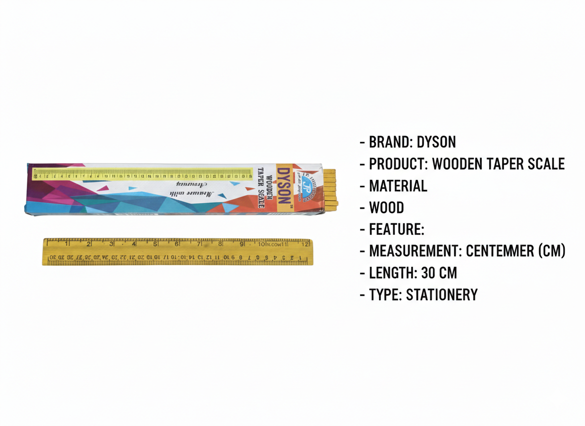 Dyson Wooden Scale 30 cm – Durable Measuring Ruler
