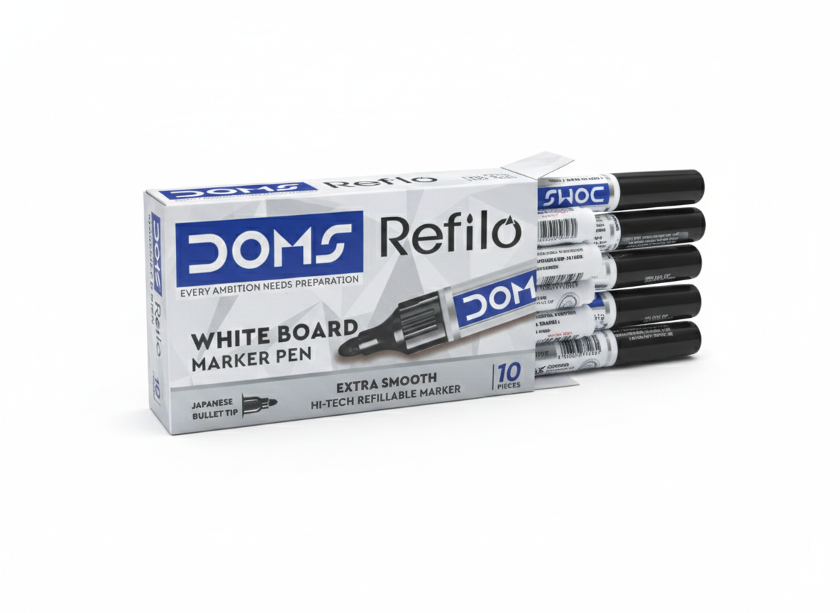 Doms Refilo Whiteboard Marker Pens – Extra Smooth Writing