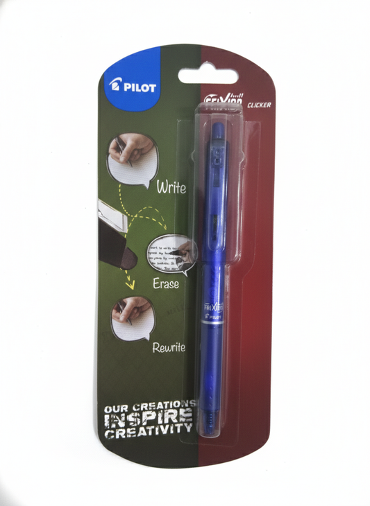 Pilot Fraxion Clicker Erasable Pen | 0.7 mm Tip | Refillable Roller Ball Pen