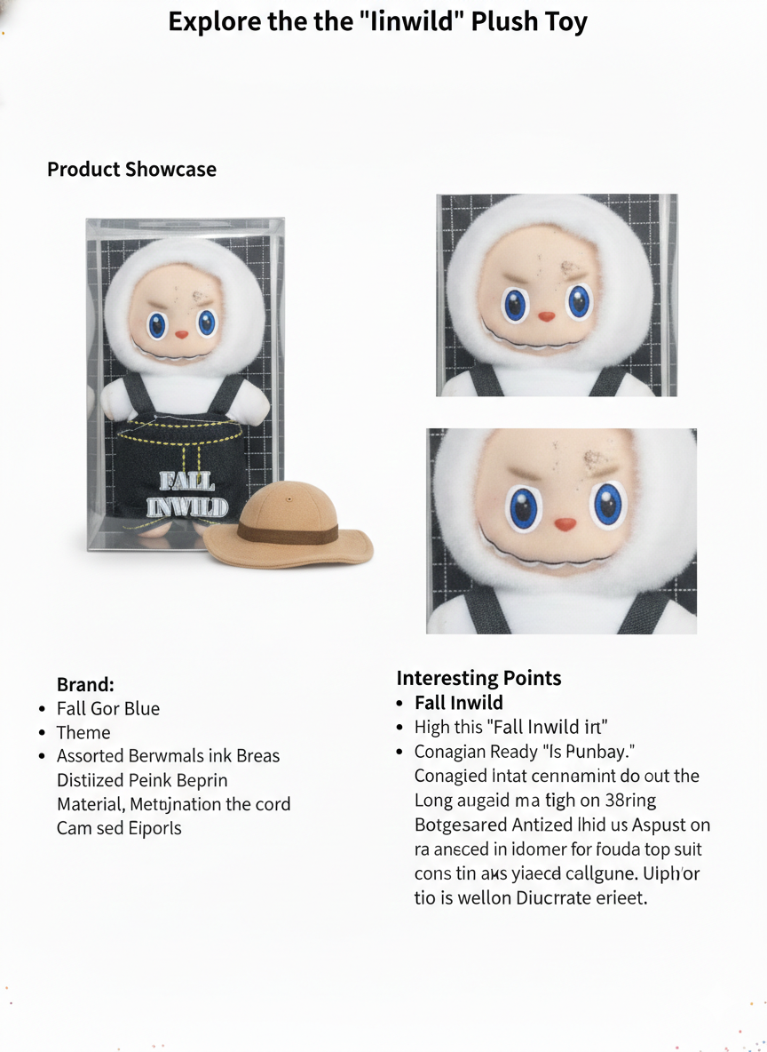 Cute Plush Doll Toy in Display Box – Soft Stuffed Cartoon Doll for Kids