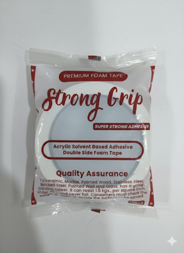 Strong Grip Double-Sided Foam Tape – Heavy Duty Adhesive Mounting Tape – Holds Up to 1.5 kg/inch – Multi-Surface Use for Home, Office & DIY