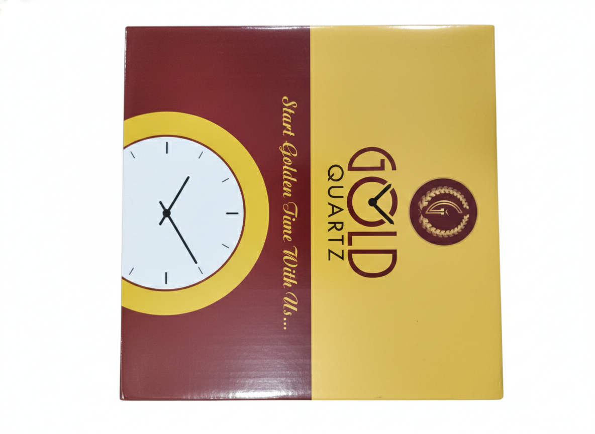 Luxury Sunburst Wall Clock 18 Inch with Large Numerals | Silent Quartz Movement