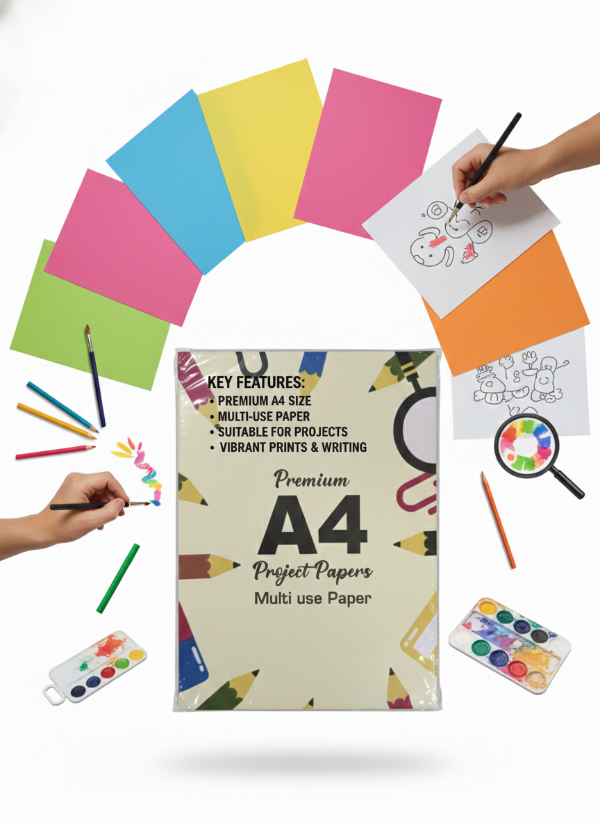 Premium A4 Project Paper Sheets 12 PEACE OF SHEETS