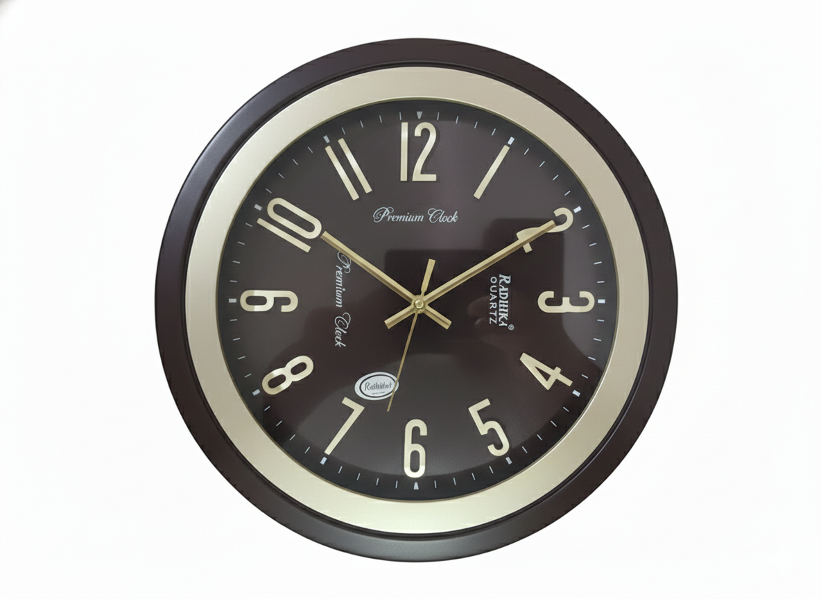 Fashion Club Wall Clock 12 Inch – Silent Non-Ticking Quartz Movement, Premium Glass